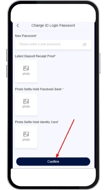Click on the confirm button to submit your query